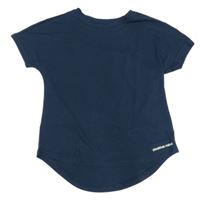 Tmavomodré tričko s nápisom Tchibo