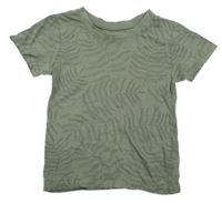 Khaki tričko s listami Primark