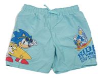 Svetlomodré plážové kraťasy so Sonicem