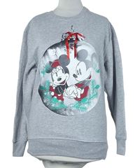 Dámská šedá mikina s Mickeym a Minnie  Disney 