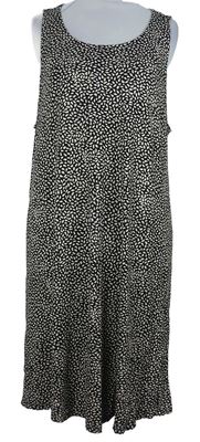 Dámske čierno-béžové vzorované šaty H&M