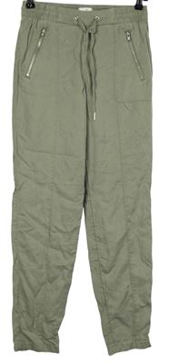Dámské khaki kalhoty H&M vel. 32