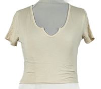 Dámske smotanové crop tričko Asos