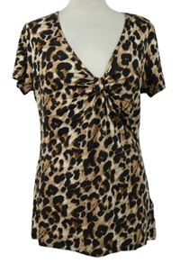 Dámské černo-béžové vzorované tričko Debenhams 