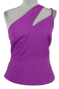Nové - Dámský purpurový asymetrický top River Island