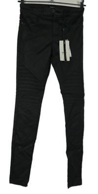 Nové - Dámske čierne skinny potiahnuté é nohavice Only