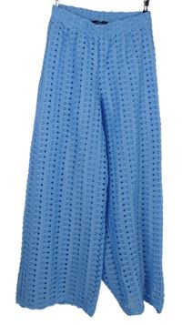 Dámské světlemodré háčkované palazzo kalhoty Esmara 