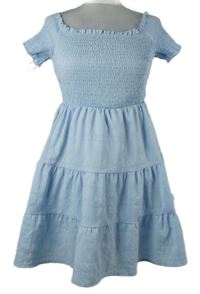 Dámske svetlomodré žabičkové šaty Shein