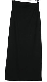 Dámska čierna rebrovaná dlhá sukňa Shein