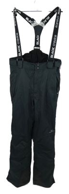 Pánské černé šusťákové oteplovačky s odepínacími kšandami Black Crevice 