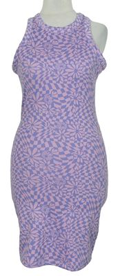 Dámske ružovo-modré vzorované šaty Primark