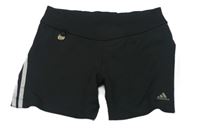 Černé sportovní elastické kraťasy Adidas