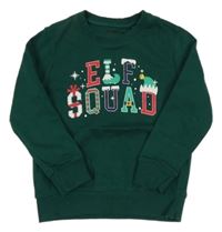 Tmavozelená mikina s nápisom F&F