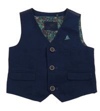 Tmavomodrá slavnosní vesta Next