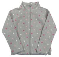 Svetlosivá bodkovaná á fleecová prepínaci mikina Primark