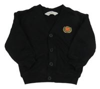 Černá propínací mikina s nášivkou H&M