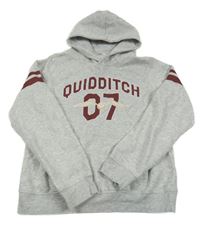 Světlešedá melírovaná mikina Harry Potter a kapucí H&M