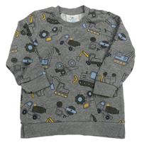 Sivá mikina s bagrami Topomini