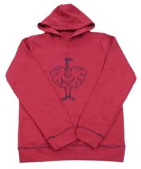 Rubínová mikina se pštrosem a kapucí Engelbert Strauss