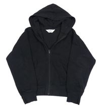 Čierna crop prepínaci mikina s kapucňou H&M
