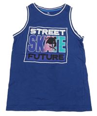 Tmavomodré tielko s nápisom F&F