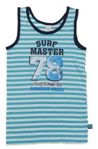 Modro-biele pruhované tielko s nápisom Topolino