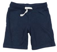 Tmavomodré teplákové kraťasy H&M