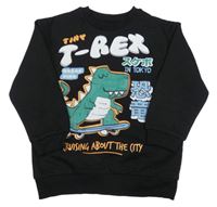Čierna mikina s dinosaurom Matalan
