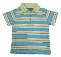 Bielo-modro-farebné pruhované polo tričko Topolino