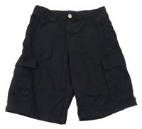 Čierne plátenné kraťasy s vreckami H&M