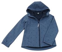 Modrá puntikata softshellová bunda s kapucí Yigga