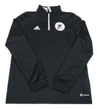 Černá sportovní mikina s potiskem Adidas