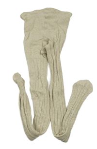 Béžové vzorované pančuchy