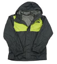 Antracitovo-zelená šusťáková funkční bunda s kapucí The North Face