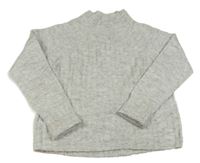 Svetlosivý rebrovaný sveter Primark