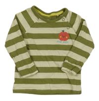 Kaki-smotanové pruhované tričko s jablkem George