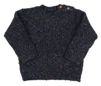 Tmavomodrý melírovaný sveter George