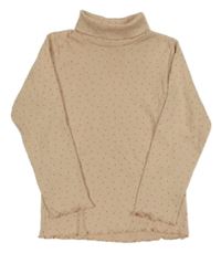 Svetloružový bodkovaná ý rebrovaný rolák Topolino