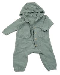 Šedozelená pletená kombinéza s kapucí H&M