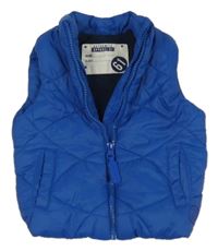 Modrá šušťáková zateplená vesta Mothercare