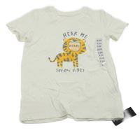 Nové - Bílé tričko s tygrem Dunnes