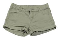 Sivé plátenné kraťasy Page one young