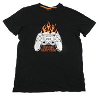 Černé pyžamové tričko s ovladačem H&M