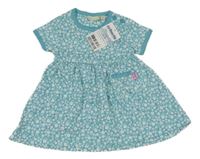 Nové - Modro-biele kvetované bavlnené šaty Jojo Maman Bébé