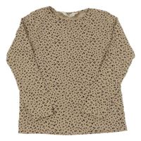 Hnědo-černé vzorované triko H&M