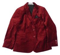 Rubínové sametové společenské sako H&M
