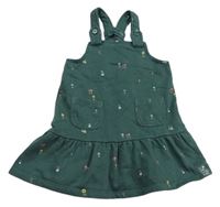 Zelené teplákové šaty s kvietkami Nutmeg