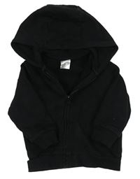 Černá propínací mikina s kapucí H&M