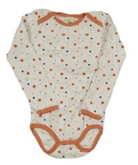 Bielo-oranžové body s bodkami Alana