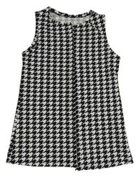Čierno-biely vzorovaný cardigan Shein